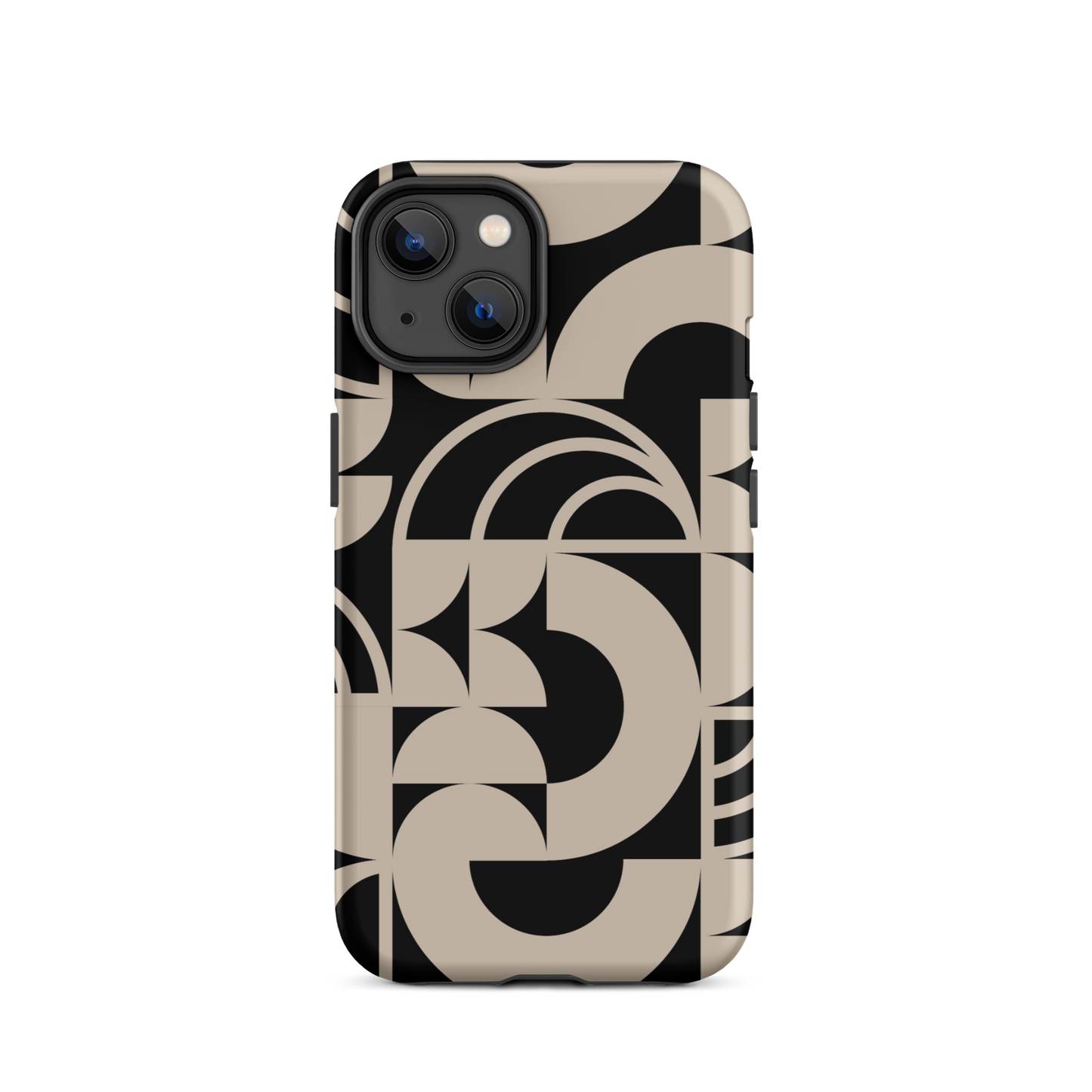 Geometria II Cream on Black Tough Case for iPhone®