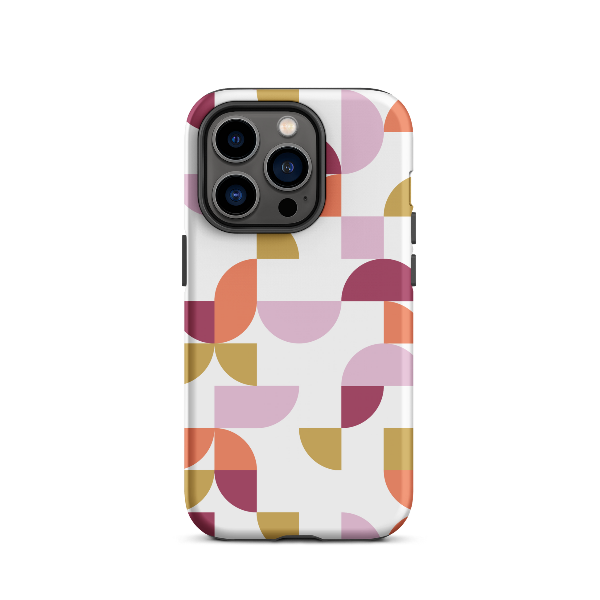 iPhone 14 pro tough case in Geometria I Sunset design